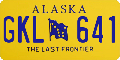 AK license plate GKL641