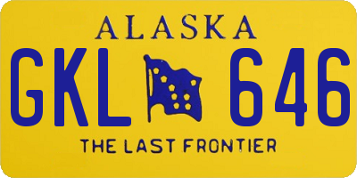 AK license plate GKL646
