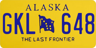 AK license plate GKL648
