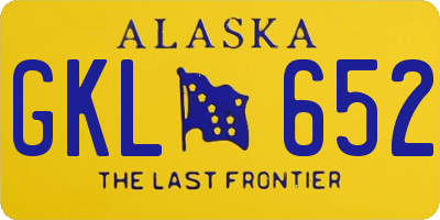 AK license plate GKL652