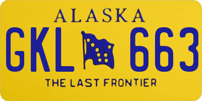 AK license plate GKL663