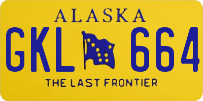 AK license plate GKL664