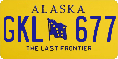 AK license plate GKL677