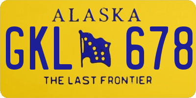 AK license plate GKL678