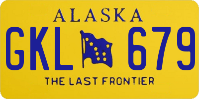 AK license plate GKL679