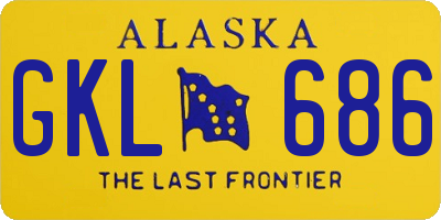 AK license plate GKL686