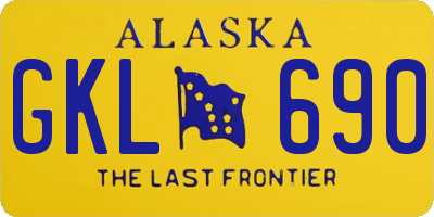 AK license plate GKL690