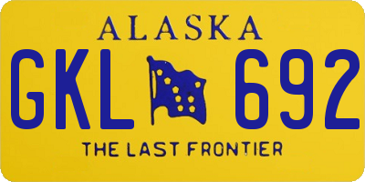 AK license plate GKL692