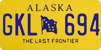 AK license plate GKL694