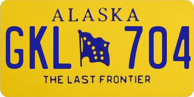 AK license plate GKL704