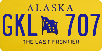 AK license plate GKL707