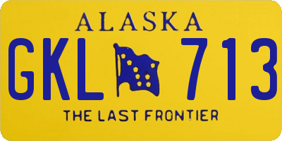 AK license plate GKL713