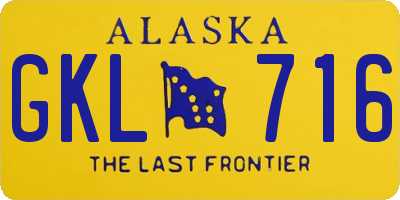 AK license plate GKL716