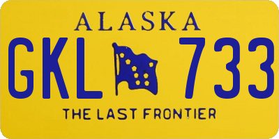 AK license plate GKL733
