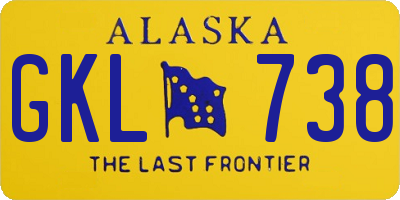 AK license plate GKL738