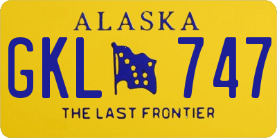 AK license plate GKL747