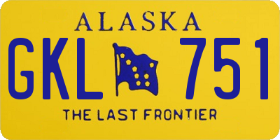 AK license plate GKL751