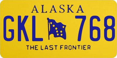 AK license plate GKL768