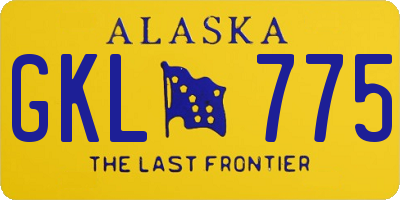 AK license plate GKL775
