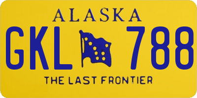 AK license plate GKL788