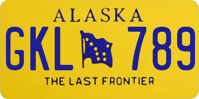 AK license plate GKL789