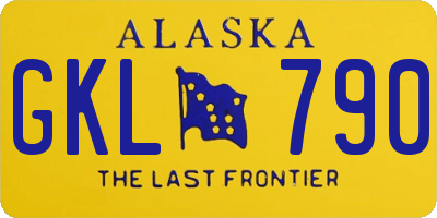 AK license plate GKL790