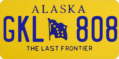 AK license plate GKL808