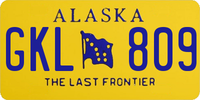 AK license plate GKL809