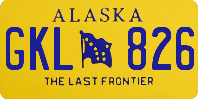 AK license plate GKL826