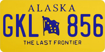 AK license plate GKL856