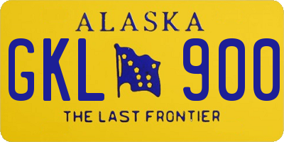 AK license plate GKL900