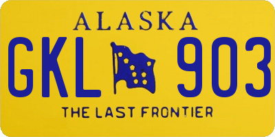 AK license plate GKL903
