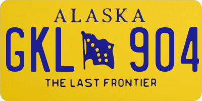 AK license plate GKL904