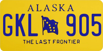 AK license plate GKL905
