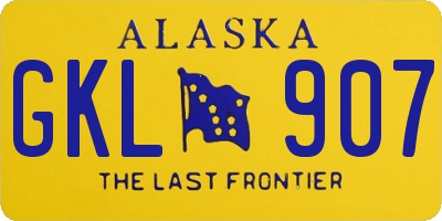 AK license plate GKL907