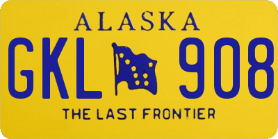 AK license plate GKL908