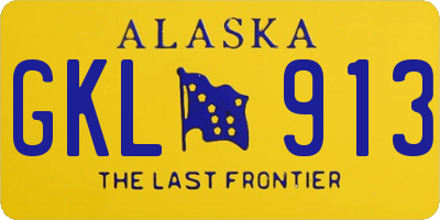 AK license plate GKL913