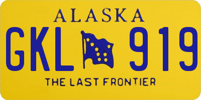 AK license plate GKL919