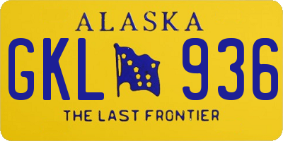 AK license plate GKL936