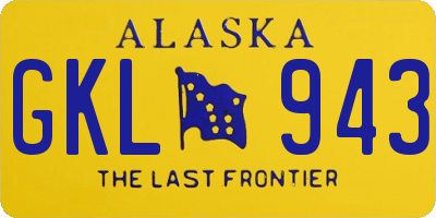 AK license plate GKL943