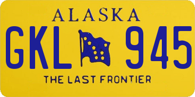 AK license plate GKL945