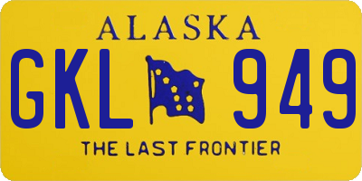 AK license plate GKL949