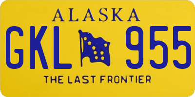AK license plate GKL955