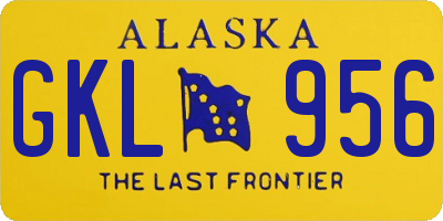 AK license plate GKL956