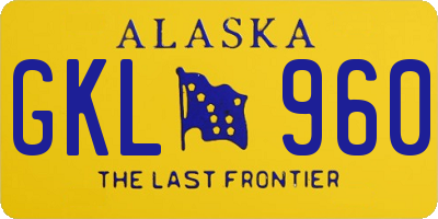 AK license plate GKL960