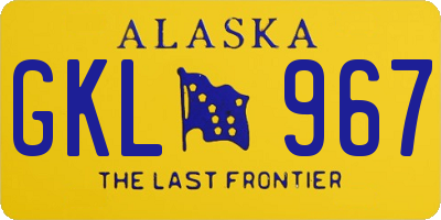 AK license plate GKL967