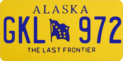 AK license plate GKL972