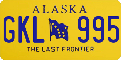 AK license plate GKL995