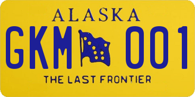 AK license plate GKM001
