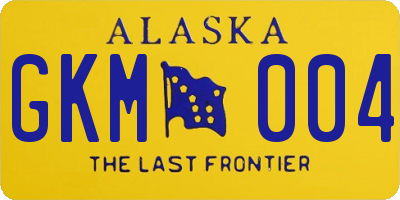 AK license plate GKM004